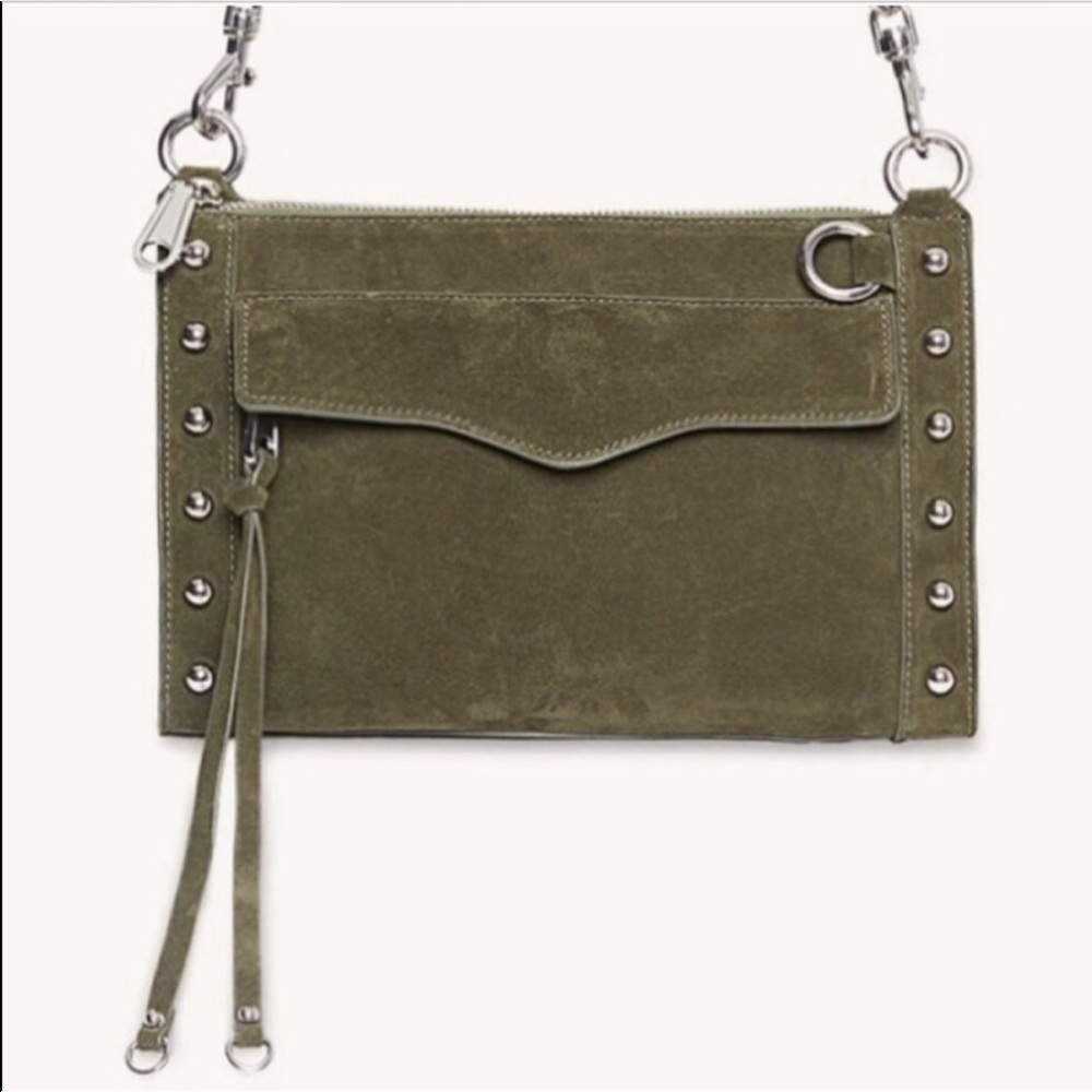 Michael Kors Green M.A.B. Studded Crossbody NWT